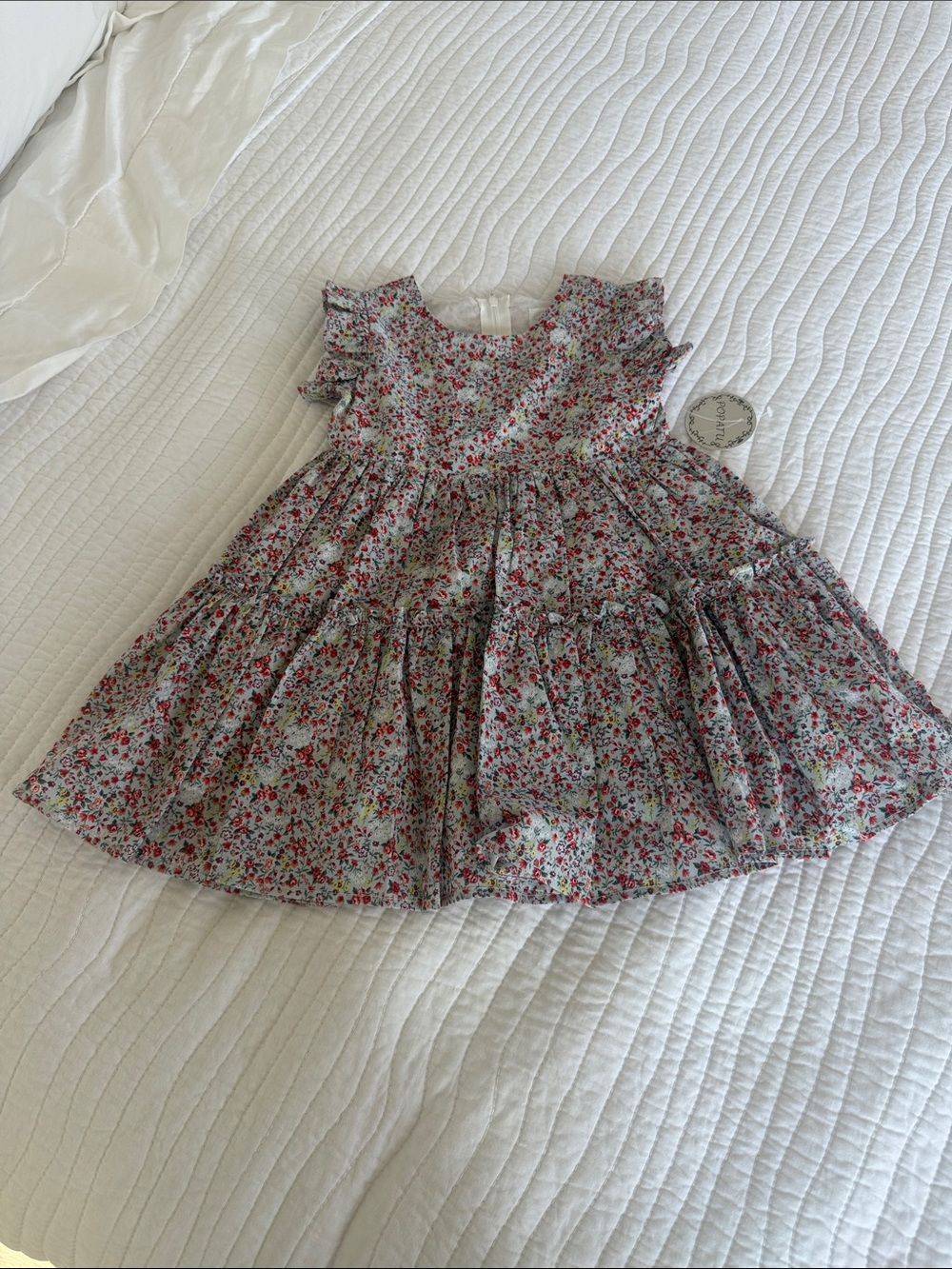 Girls Floral Tiered Cotton floral  Dress
